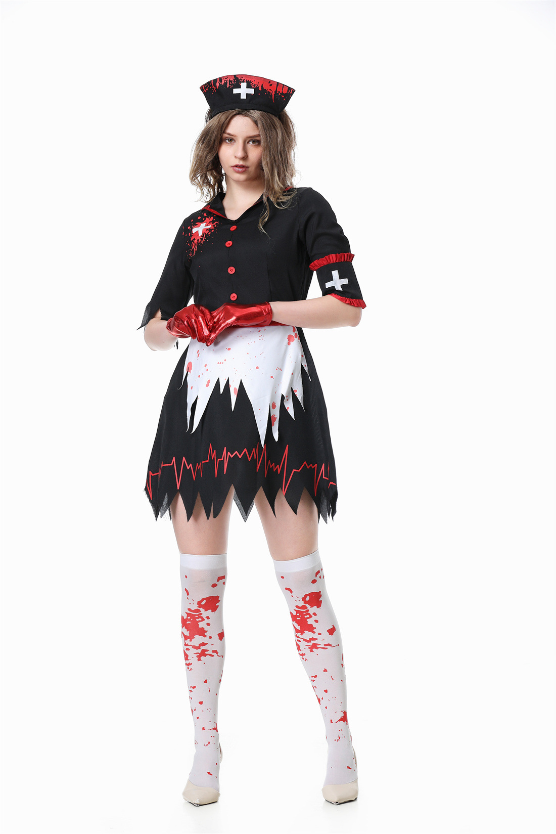 Halloween Horror Vampire Nurse Outfit For Women Carnival Masquerade Party